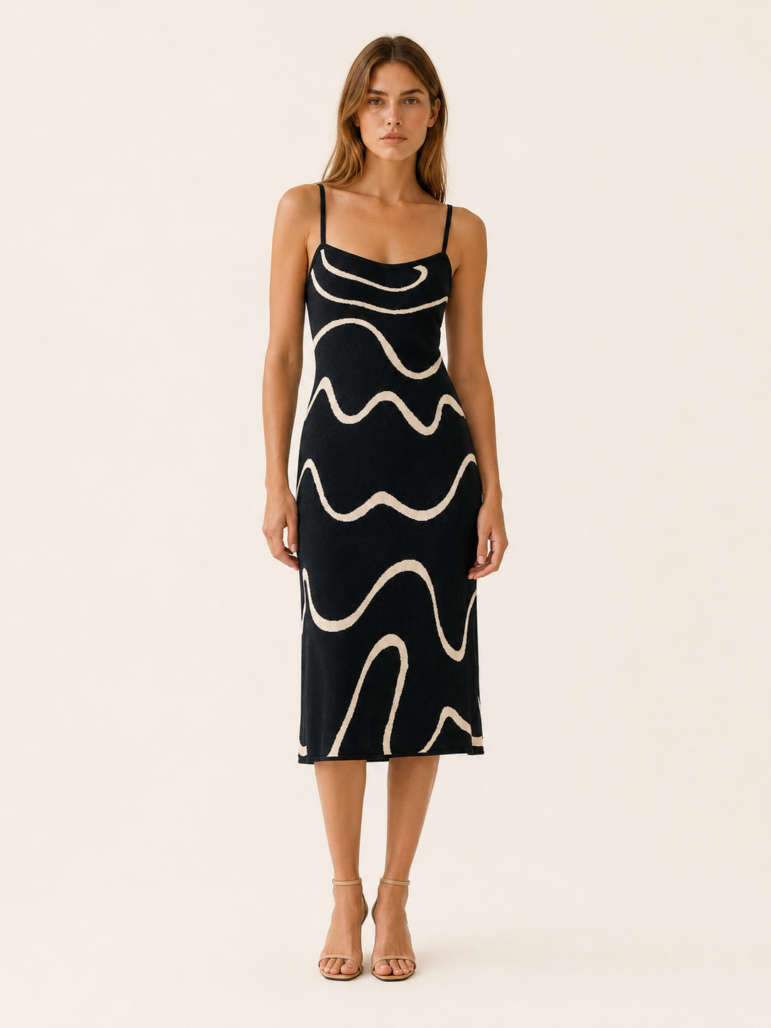 Corina | Knit Midi Dress with Sleeveless Fit