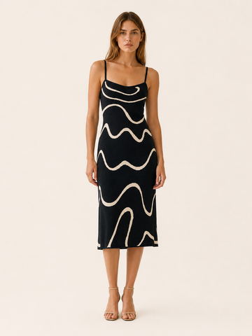Corina | Knit Midi Dress with Sleeveless Fit