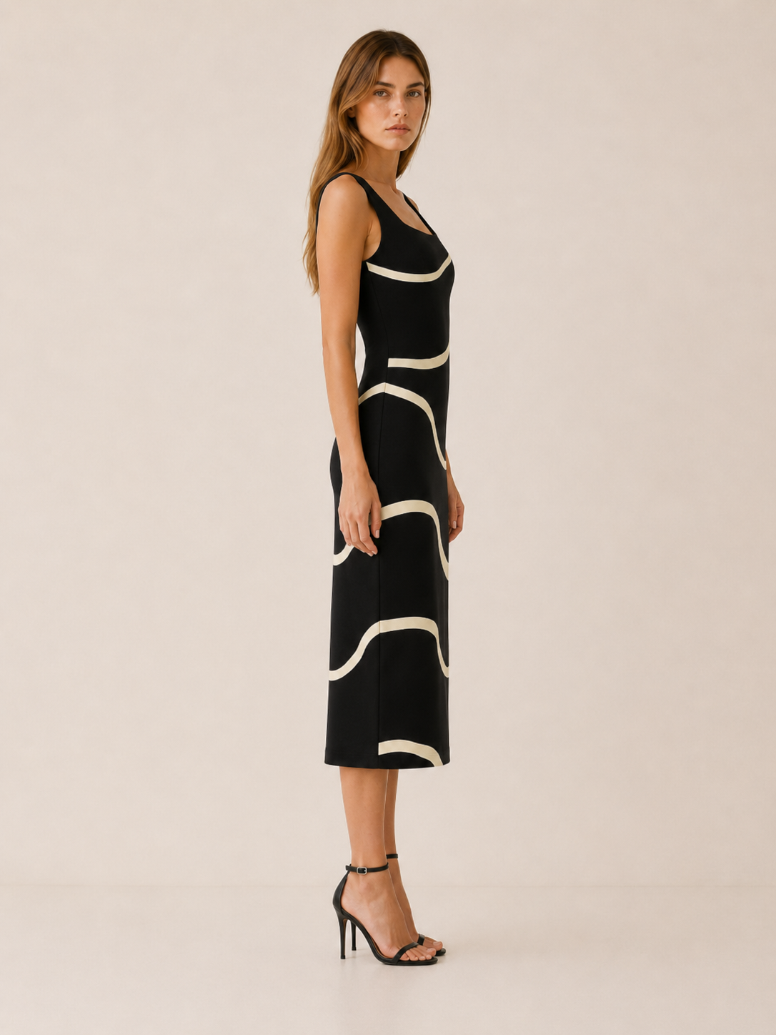 Corina | Knit Midi Dress with Sleeveless Fit