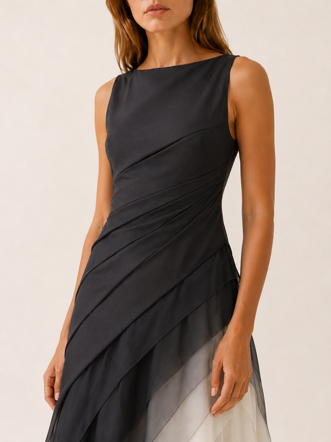 Corvanna | Maxi Dress with Sleeveless Bodice and Layered Skirt