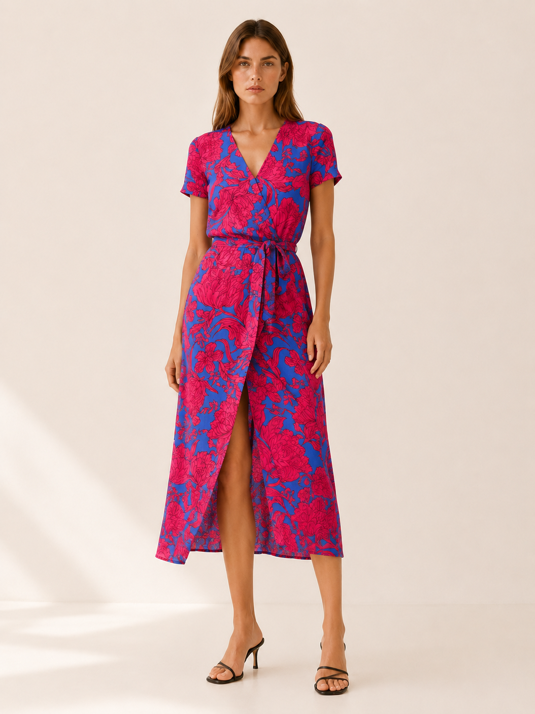 Cressida | Midi Dress with Wrap Front