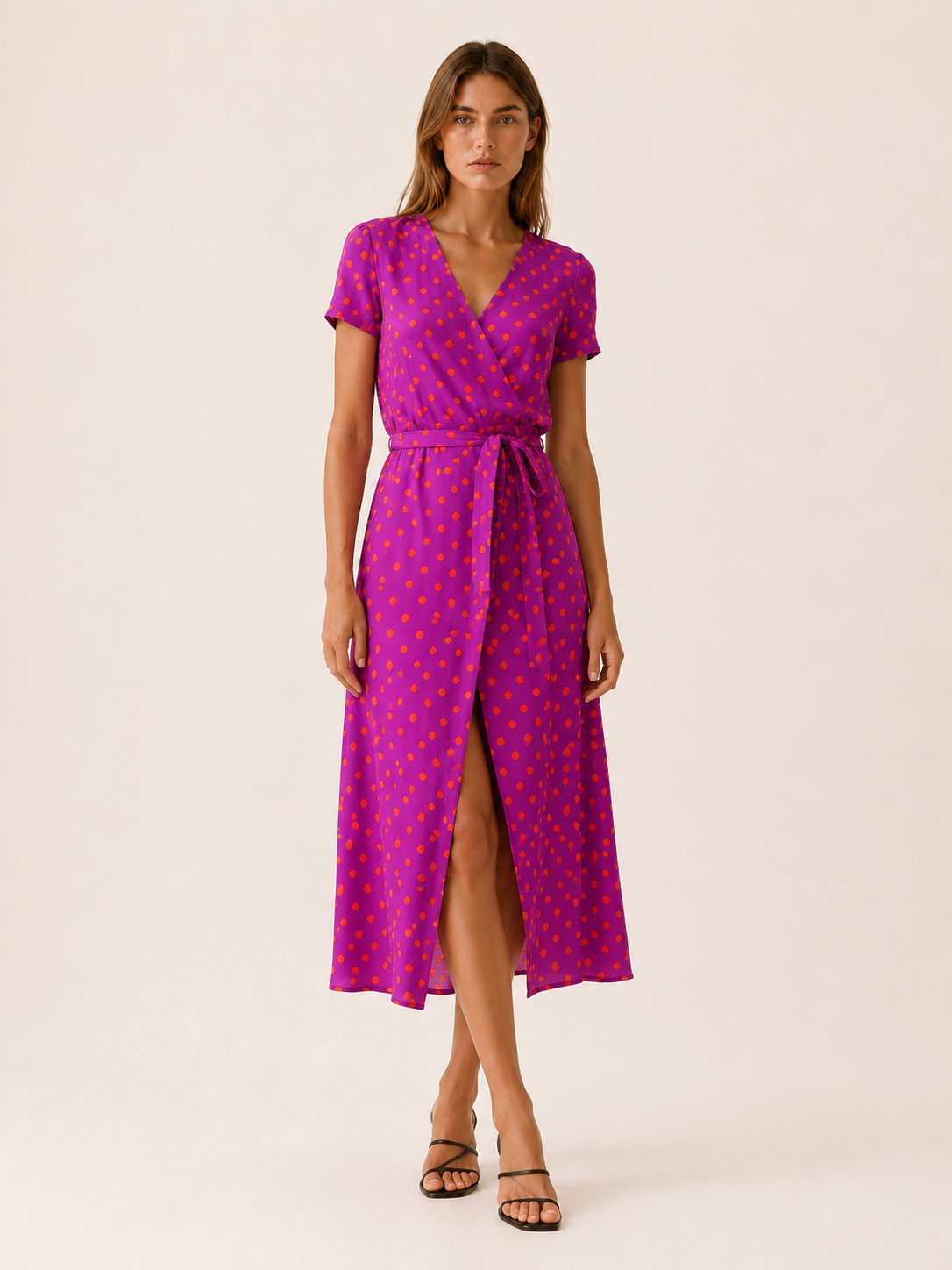 Cressida | Midi Dress with Wrap Front