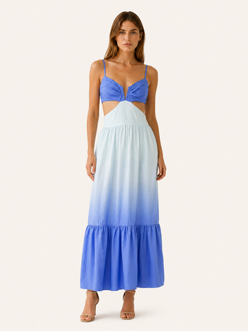 Liora | Cut Out Maxi Dress with Tiered Skirt