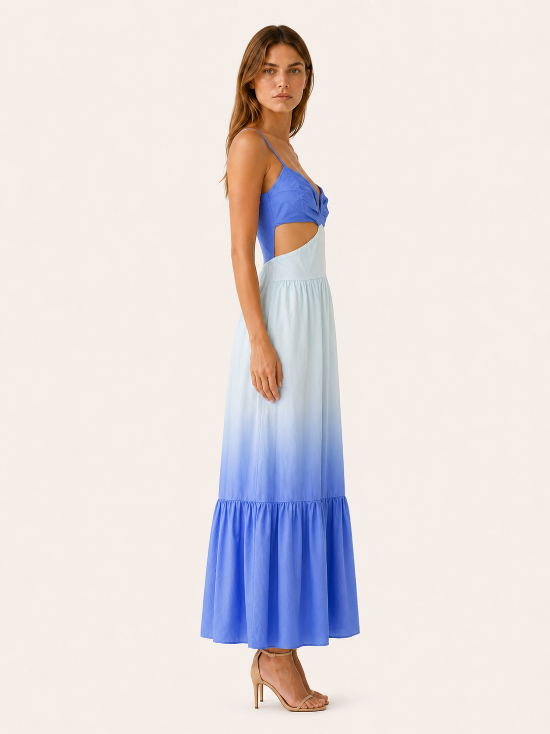Liora | Cut Out Maxi Dress with Tiered Skirt