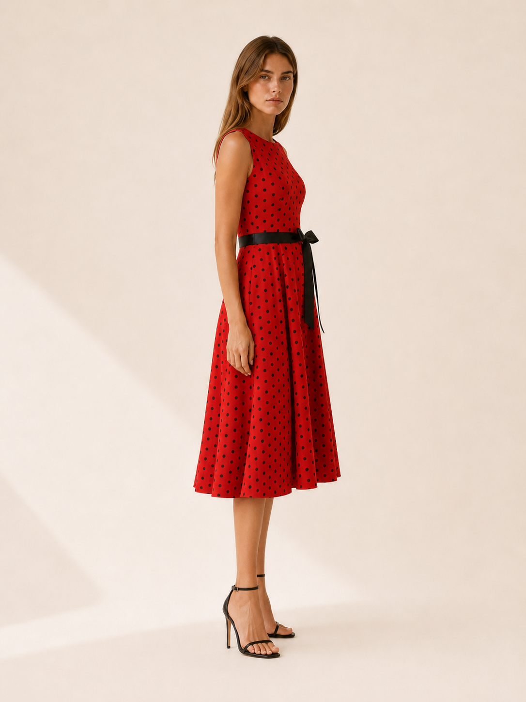 Doria | Polka Dot Dress with Fit and Flare Shape