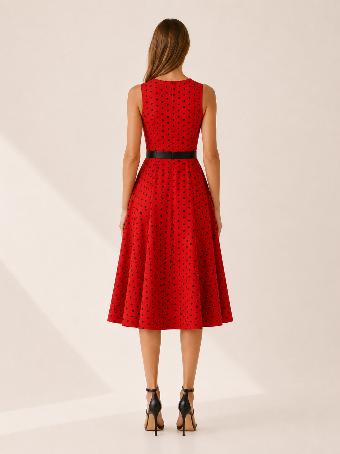 Doria | Polka Dot Dress with Fit and Flare Shape