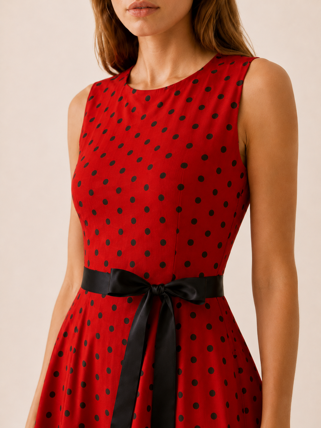 Doria | Polka Dot Dress with Fit and Flare Shape