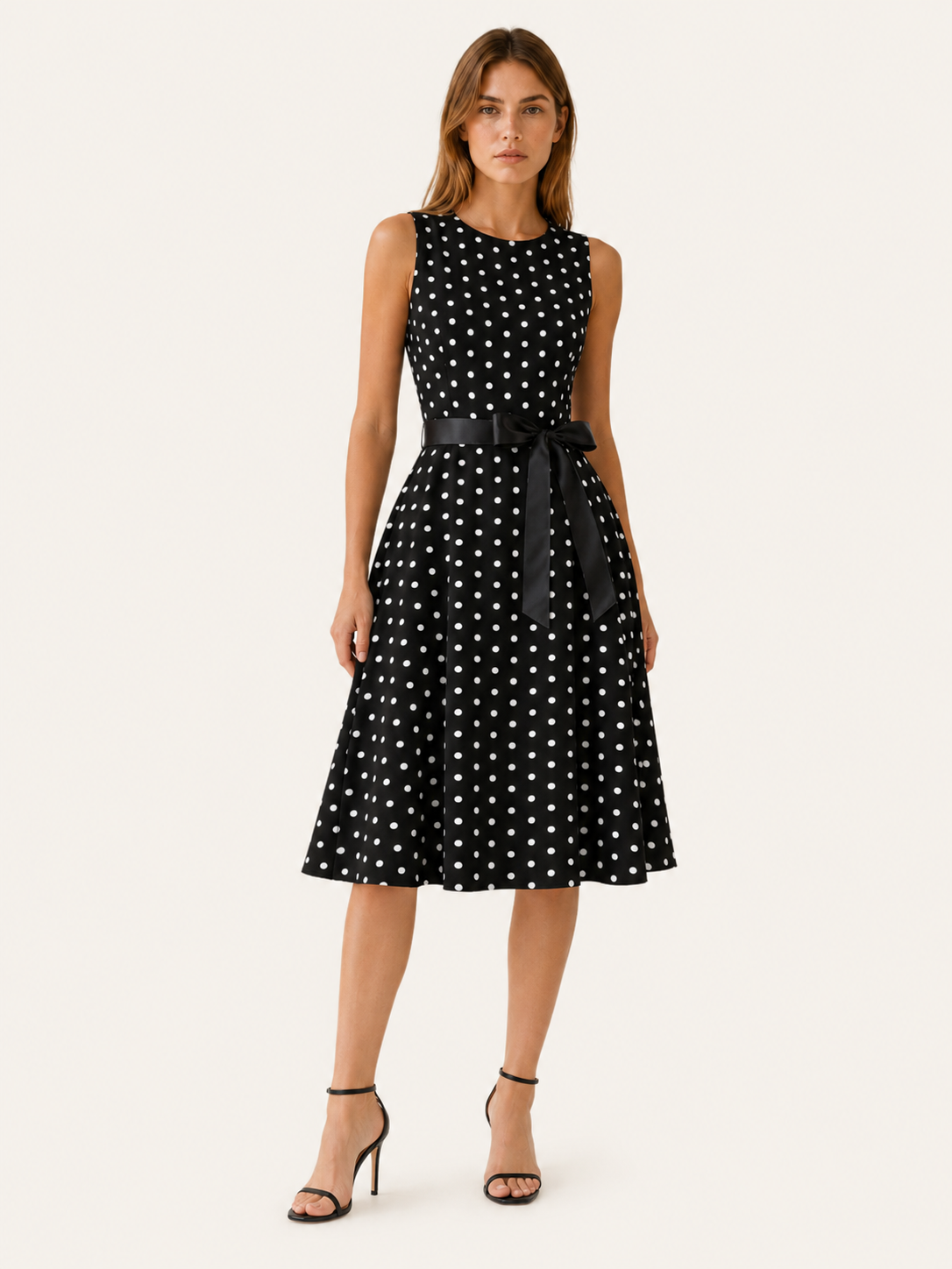 Doria | Polka Dot Dress with Fit and Flare Shape