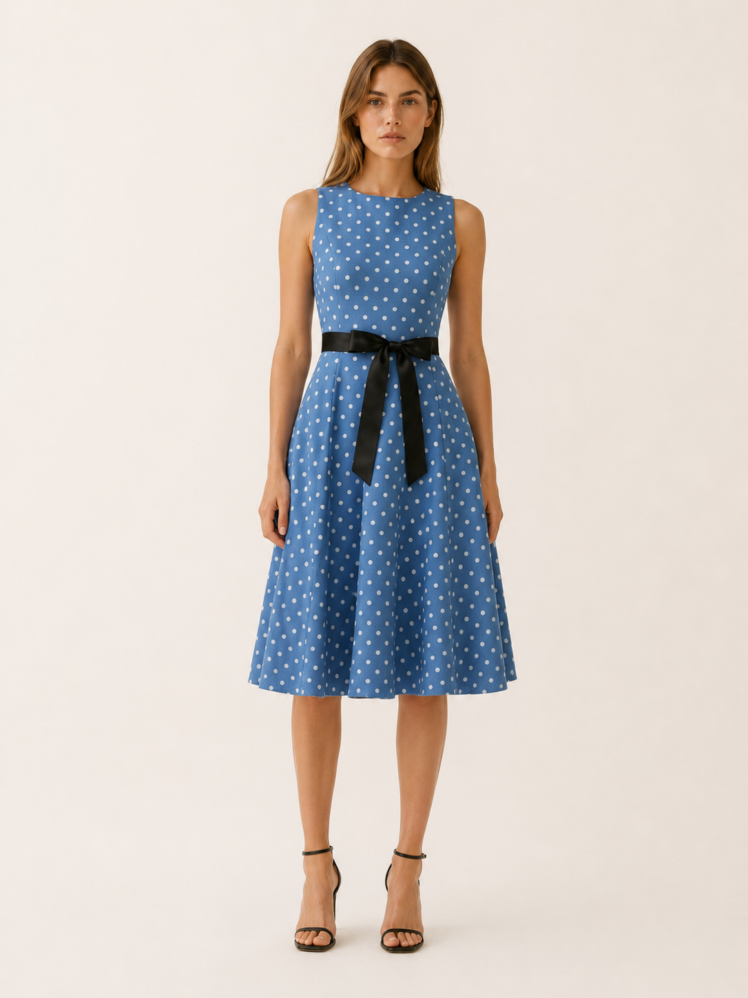 Doria | Polka Dot Dress with Fit and Flare Shape