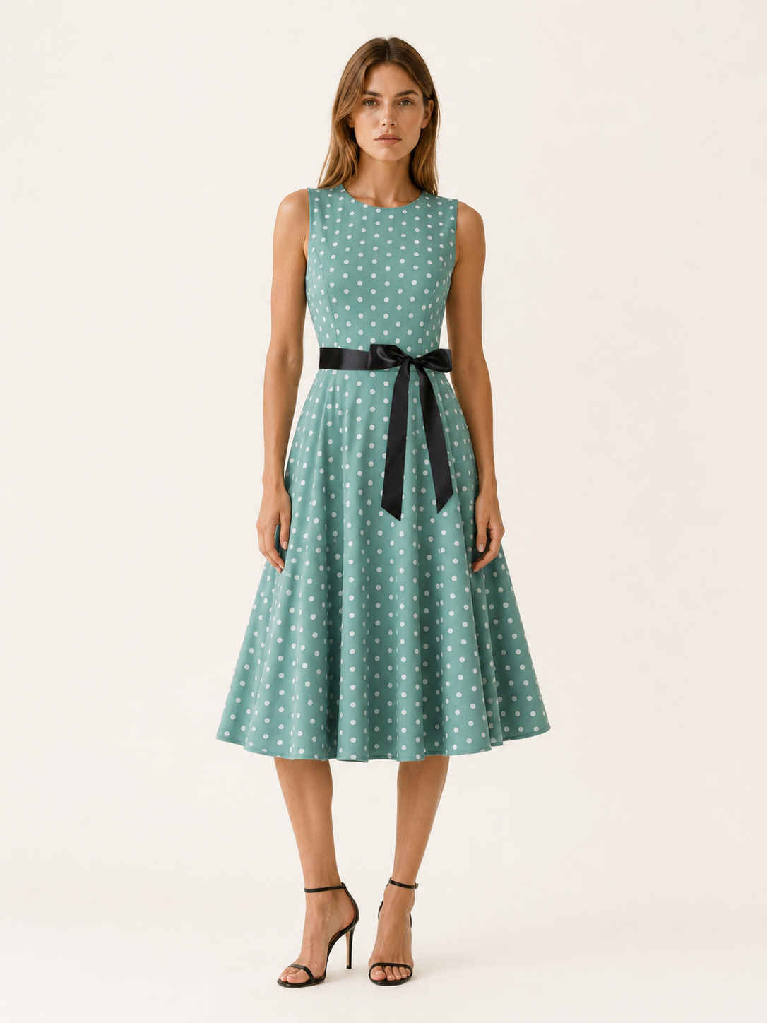 Doria | Polka Dot Dress with Fit and Flare Shape