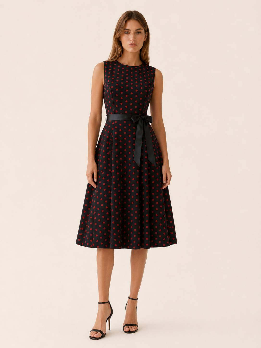 Doria | Polka Dot Dress with Fit and Flare Shape