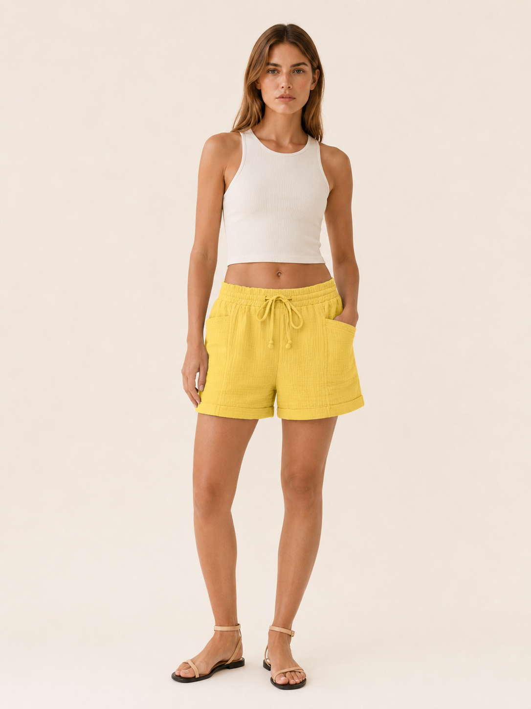Dulcie | Women's Drawstring Elastic Waist Summer Shorts