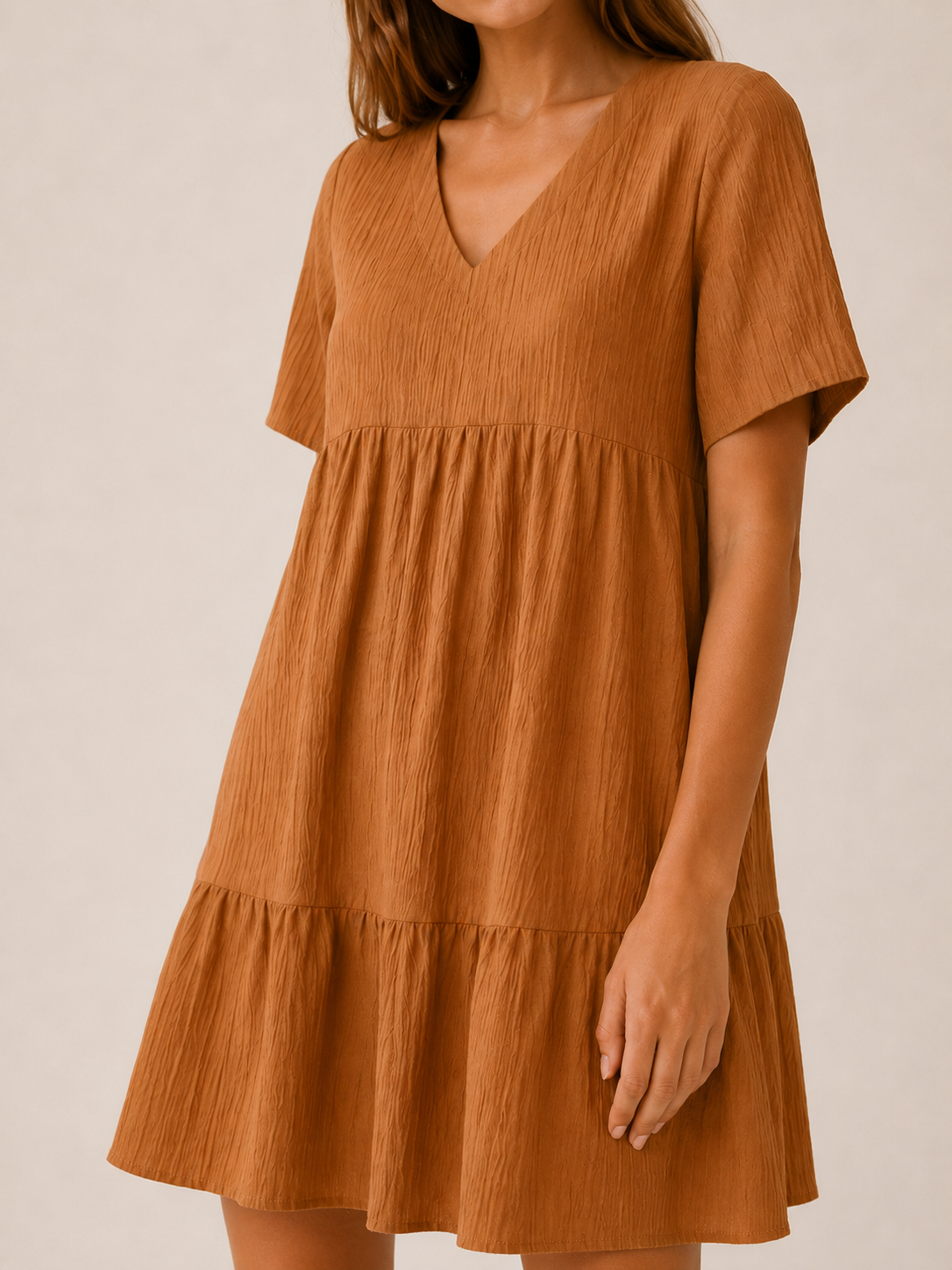 Eden | Casual Summer Dress with V Neck Mini