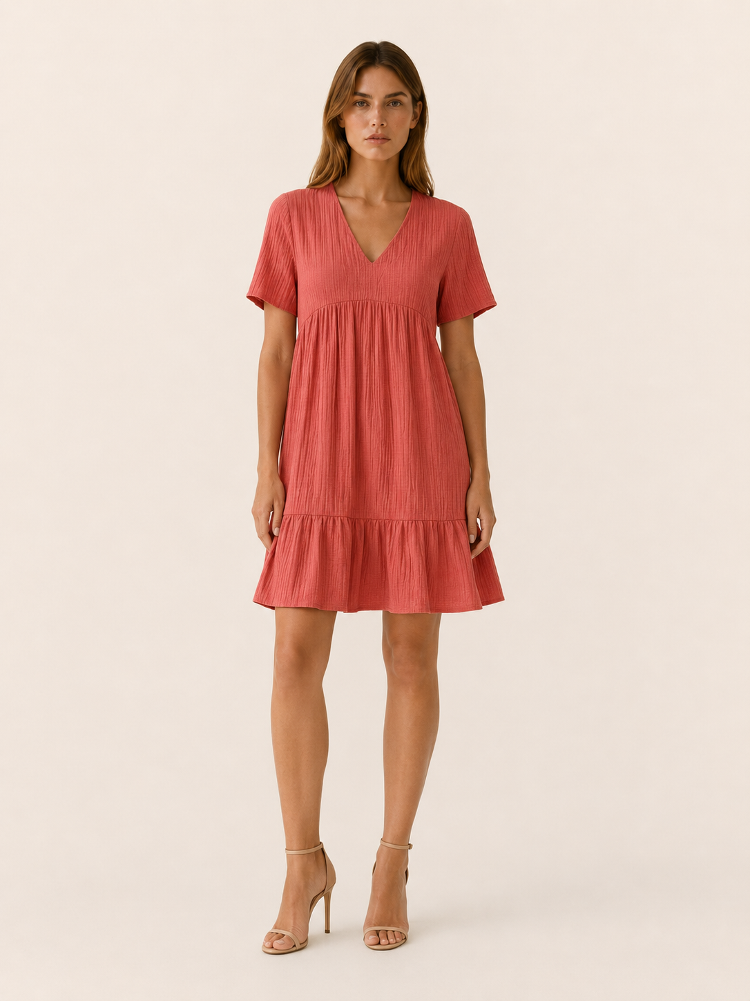 Eden | Casual Summer Dress with V Neck Mini