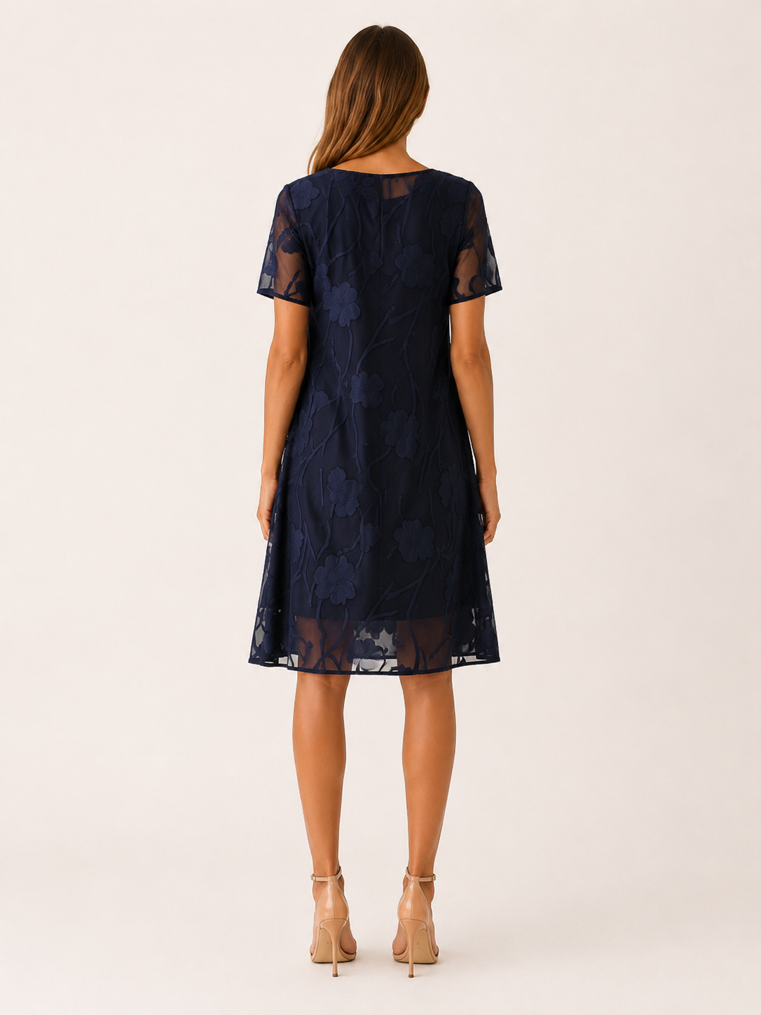 Eirlys | Chiffon Midi Dress with A-Line Fit
