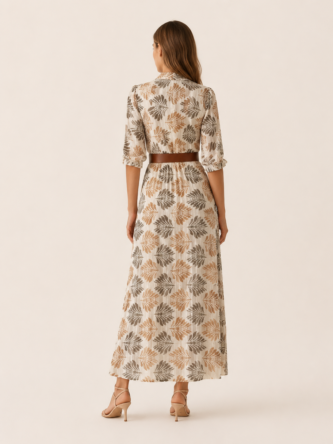 Elaina | Modest Maxi Dress with V Neck and Full Length Skirt