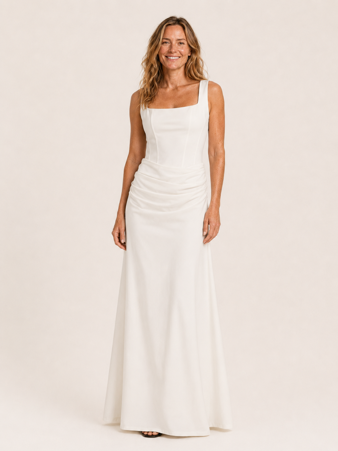 Elarisse | Women's Square Neck Corset Wedding Guest Maxi Dress