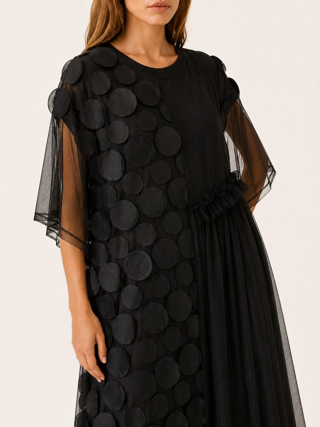 Elfrida | Party Dress with Asymmetric Overlay