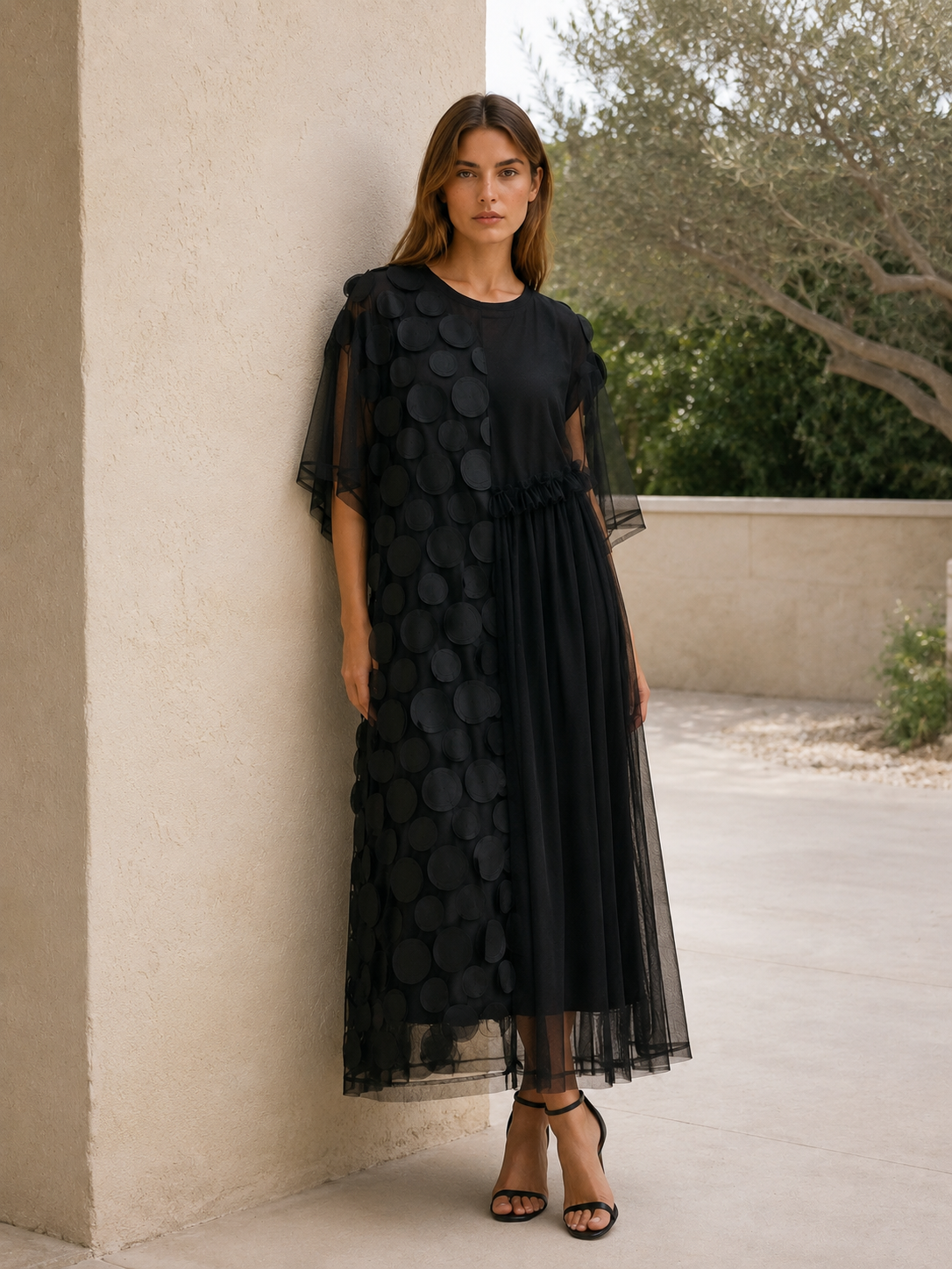 Elfrida | Party Dress with Asymmetric Overlay