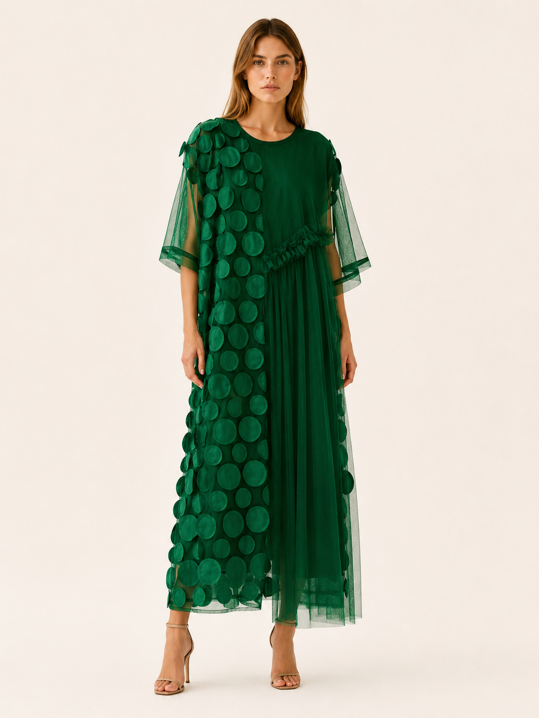 Elfrida | Party Dress with Asymmetric Overlay