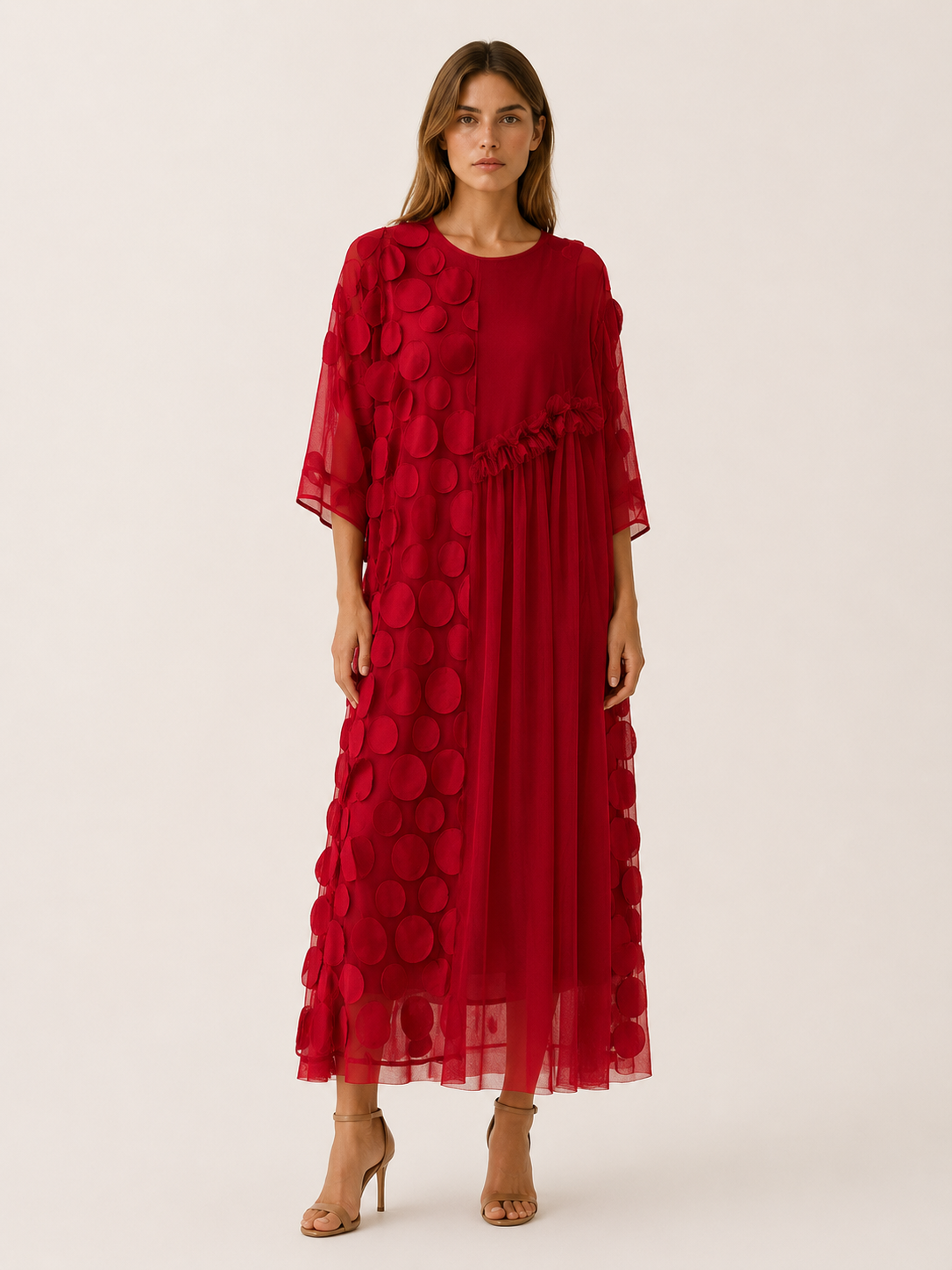 Elfrida | Party Dress with Asymmetric Overlay
