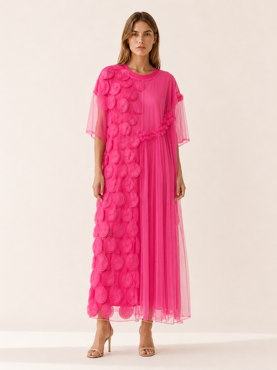 Elfrida | Party Dress with Asymmetric Overlay