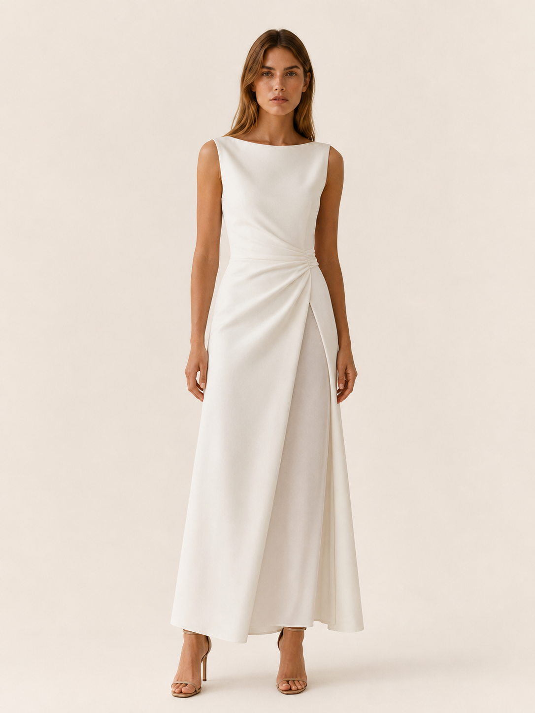 Ellory | Sleeveless Maxi Dress with Draped Waist