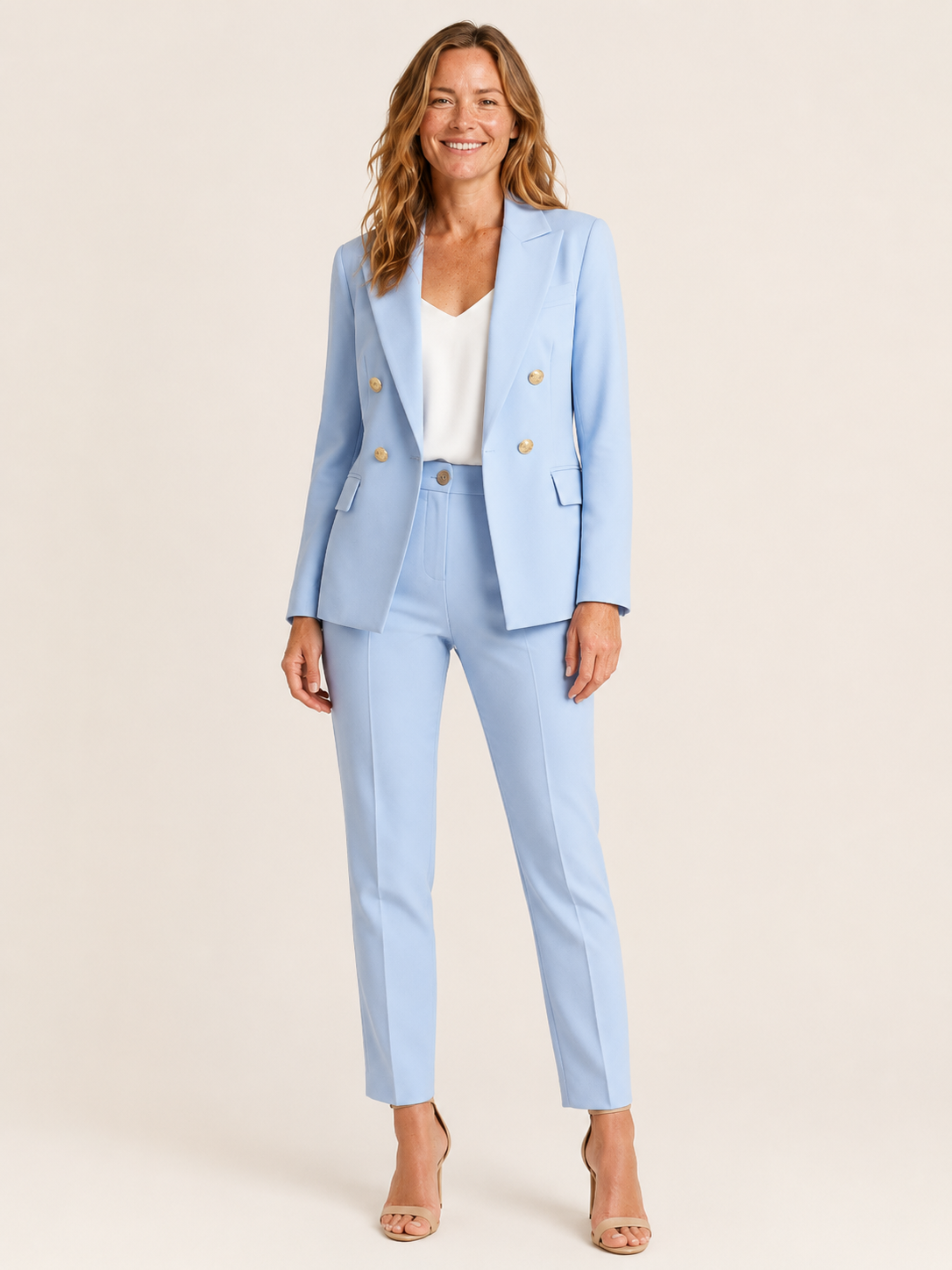 Emmeline | Women's Double Breasted Blazer and Pants Suit Set