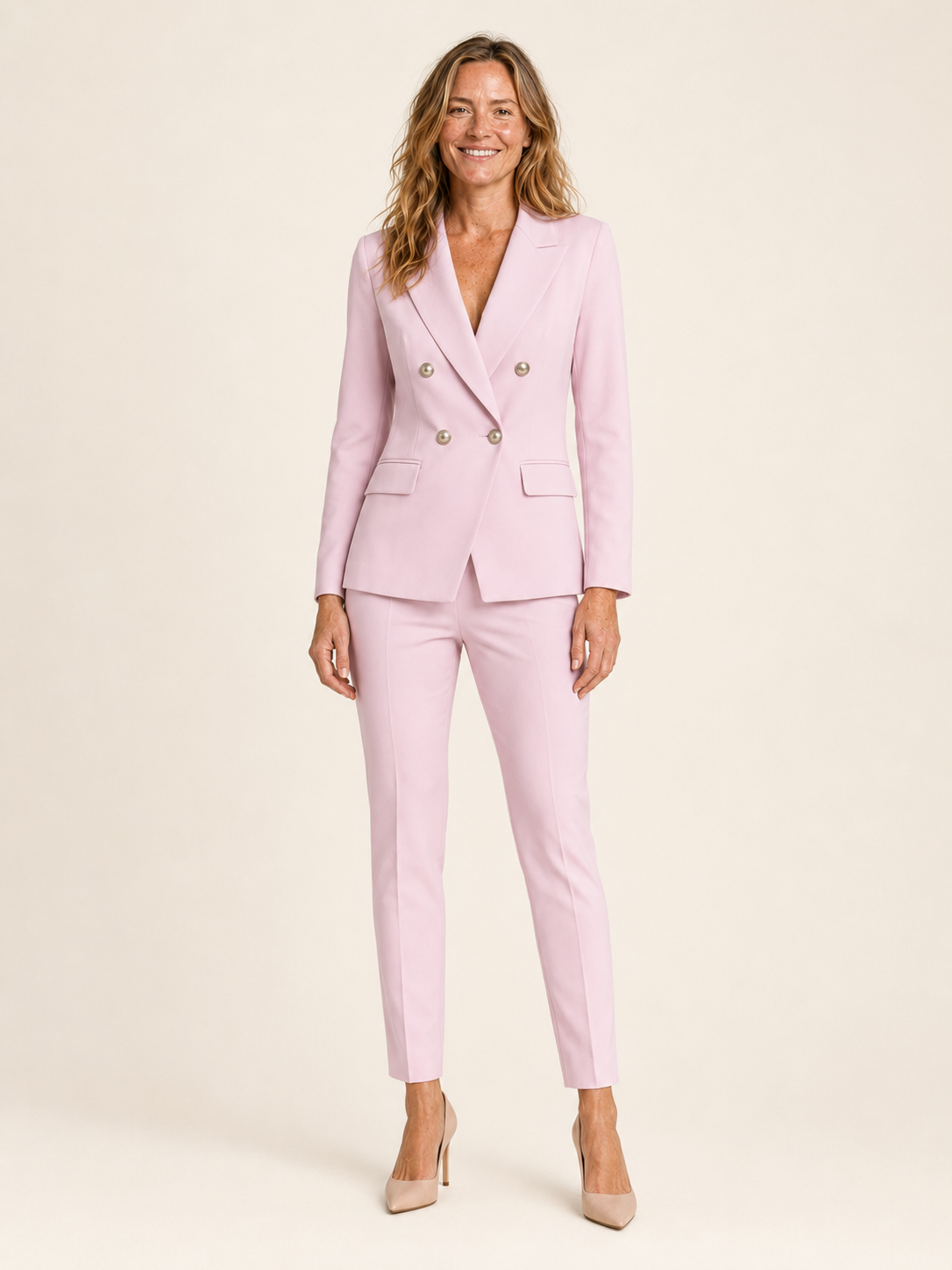Emmeline | Women's Double Breasted Blazer and Pants Suit Set