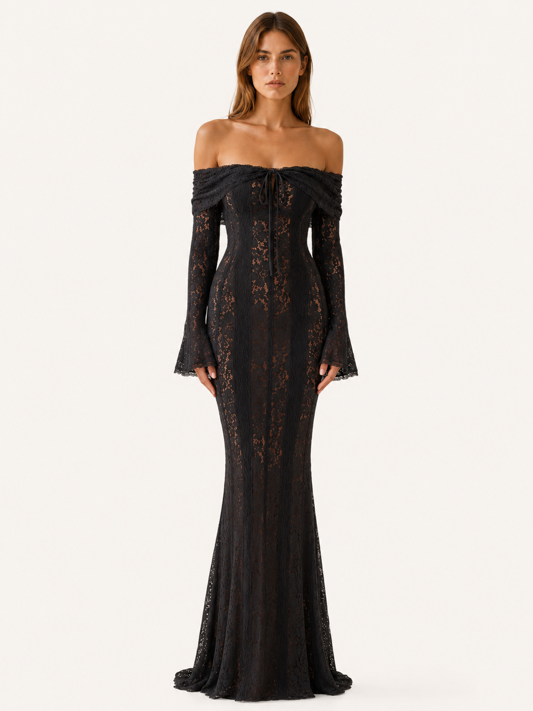 Eryndel | Maxi Dress with Off-Shoulder Neckline
