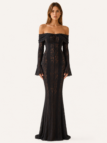 Eryndel | Maxi Dress with Off-Shoulder Neckline