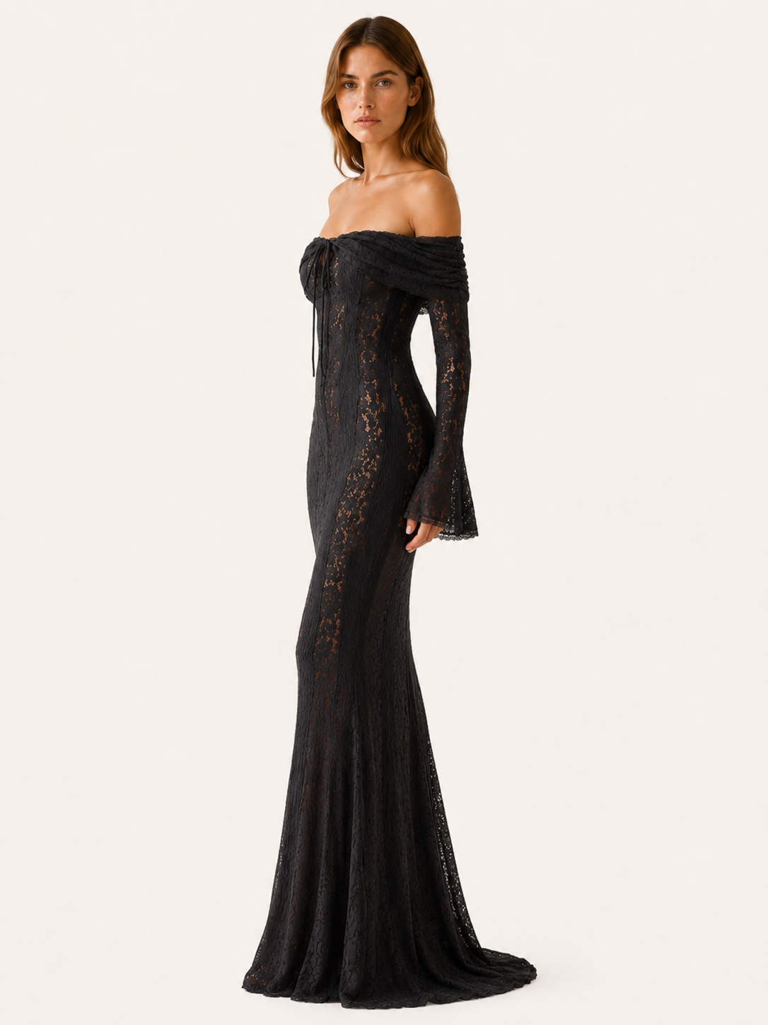 Eryndel | Maxi Dress with Off-Shoulder Neckline