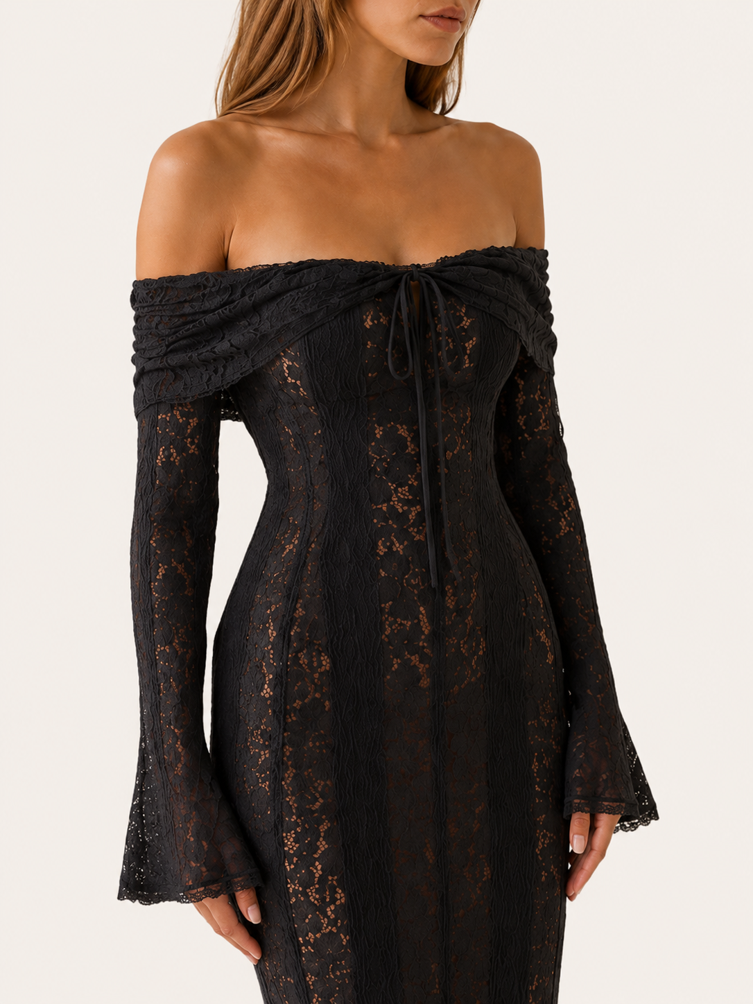 Eryndel | Maxi Dress with Off-Shoulder Neckline