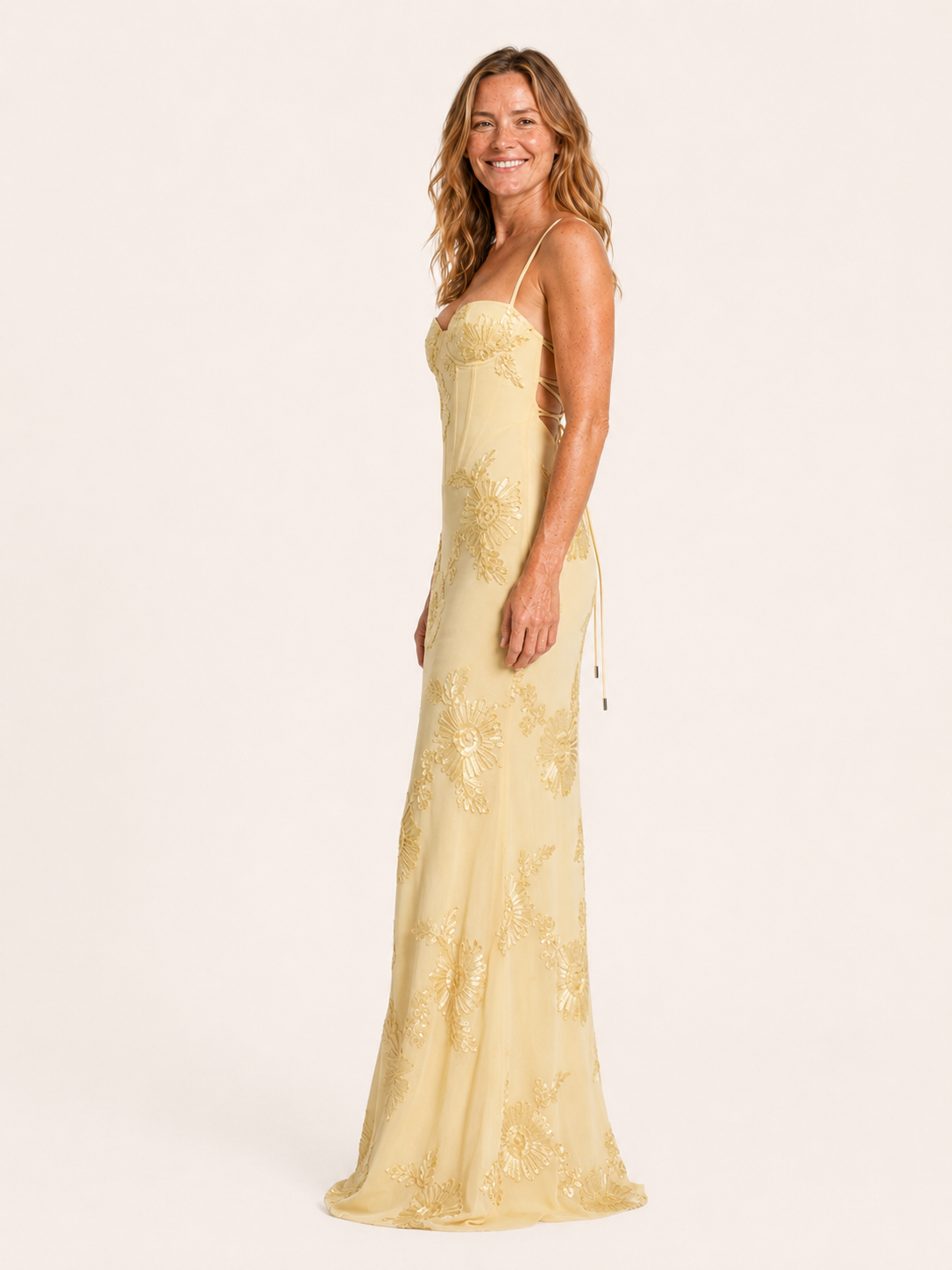 Eulalie | Women's Floral Corset Wedding Guest Maxi Dress