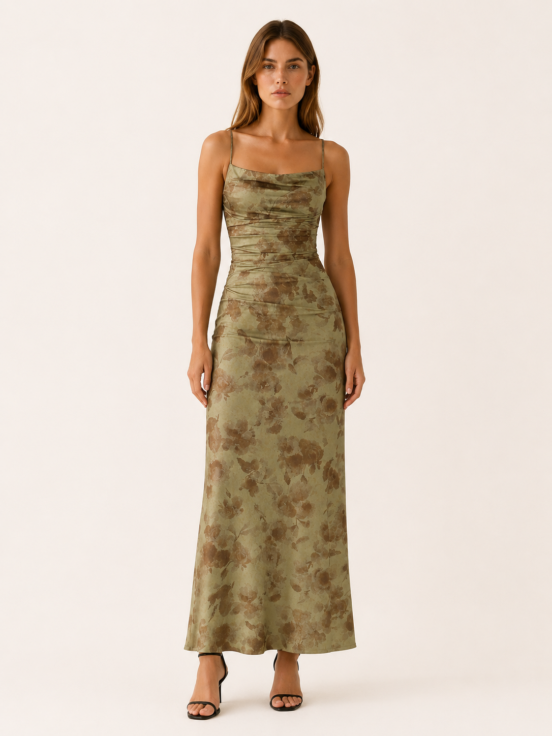 Evelina | Flowy Maxi Dress with Ruched Bodice