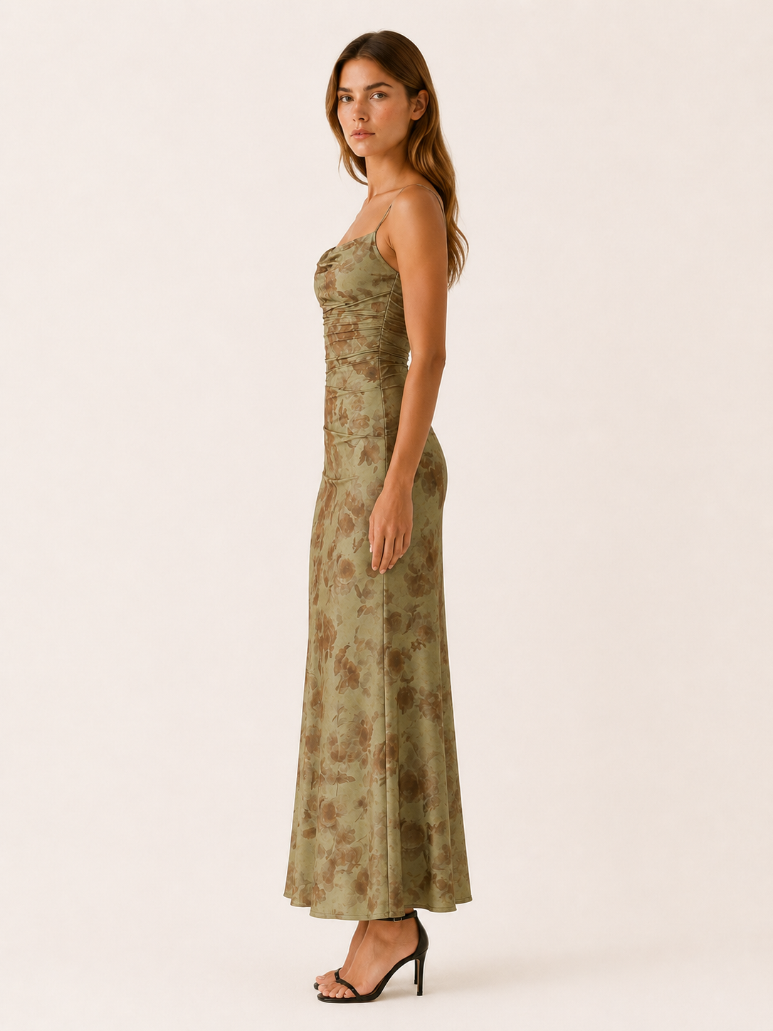 Evelina | Flowy Maxi Dress with Ruched Bodice