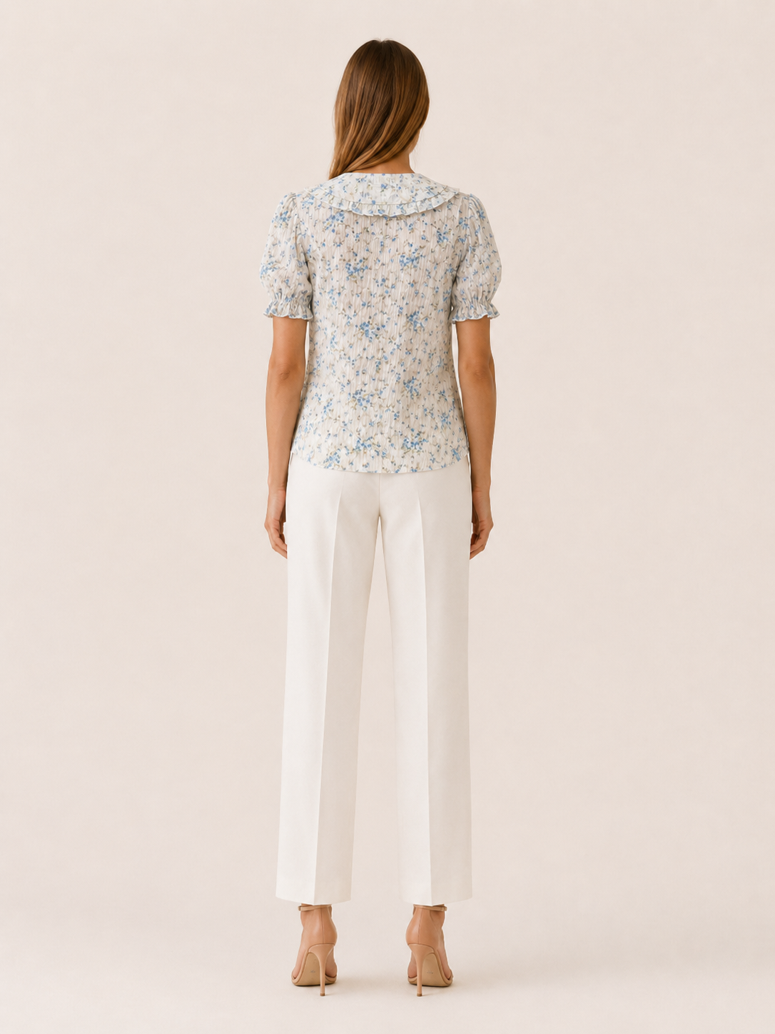 Danica | Women's Floral Lace Pleated Front Blouse