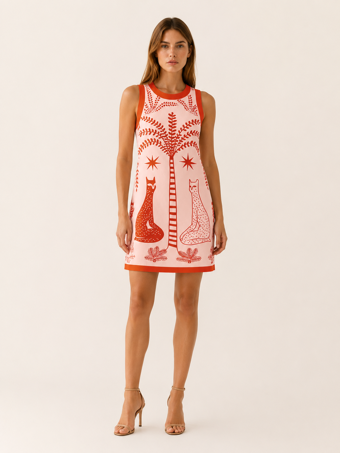 Hadassa | Printed Mini Dress with Sleeveless A-Line Shape