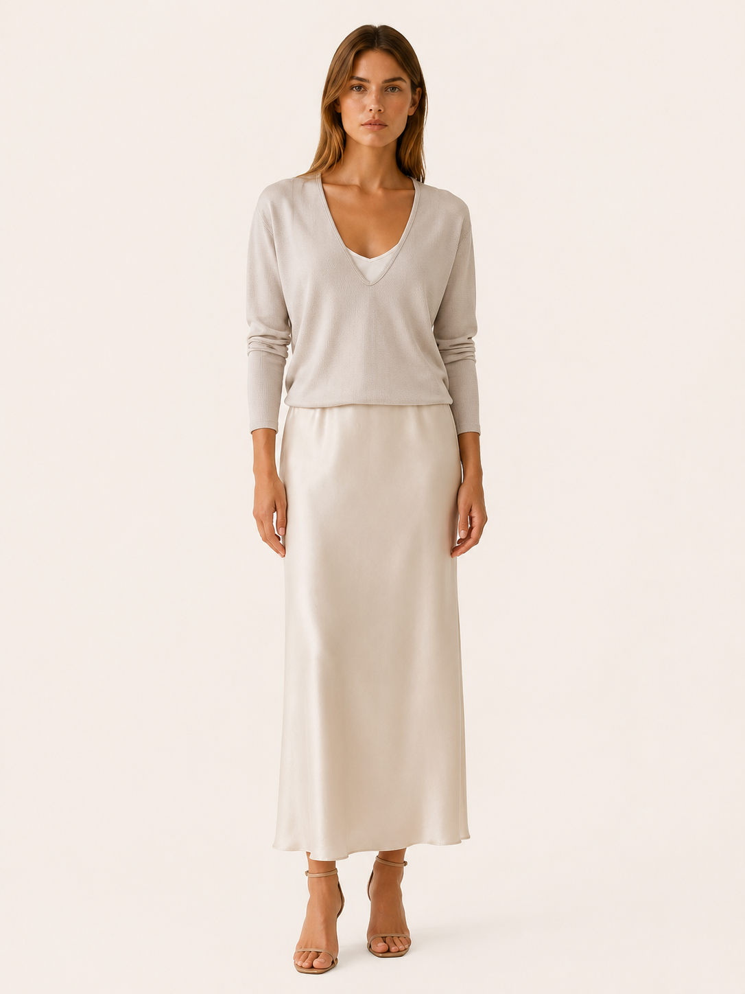 Harlow | Women's V Neck Knit Dress Set
