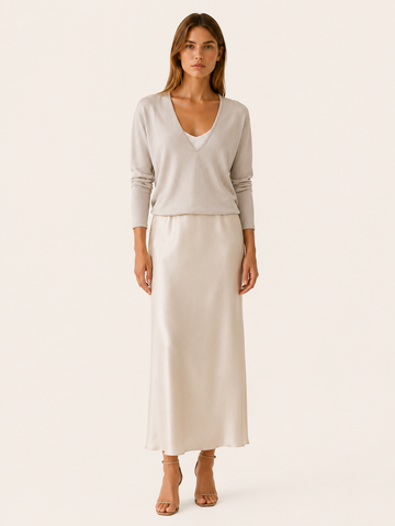 Harlow | Women's V Neck Knit Dress Set