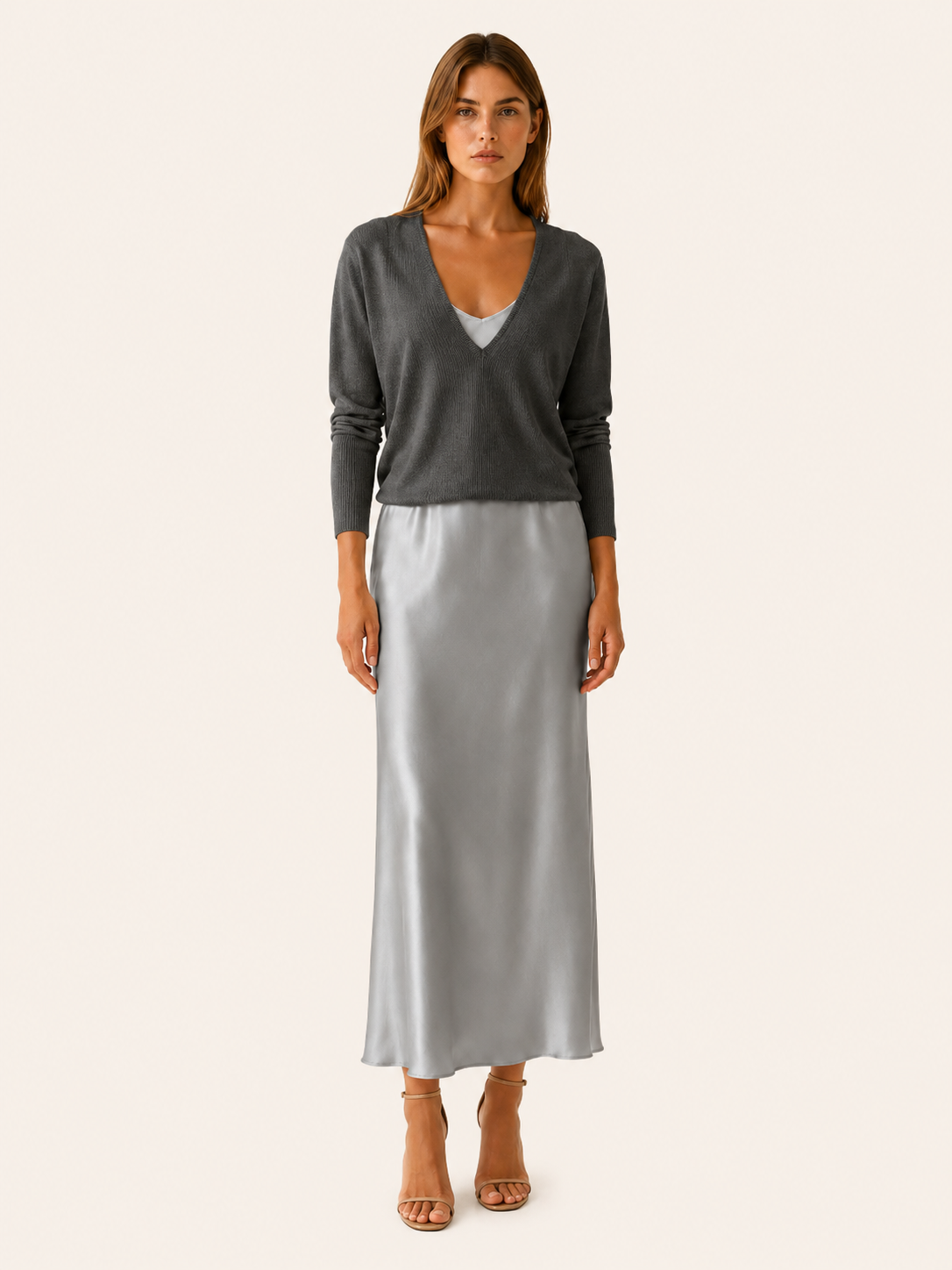 Harlow | Women's V Neck Knit Dress Set