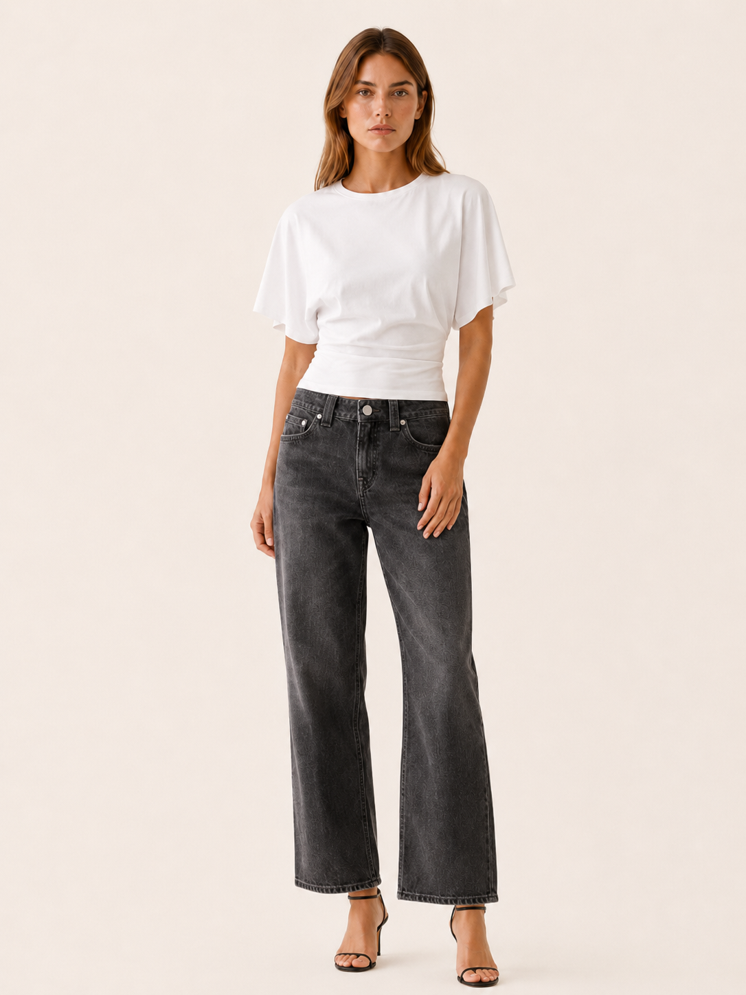 Helena | Women's Flared Sleeve Fitted Waist Top