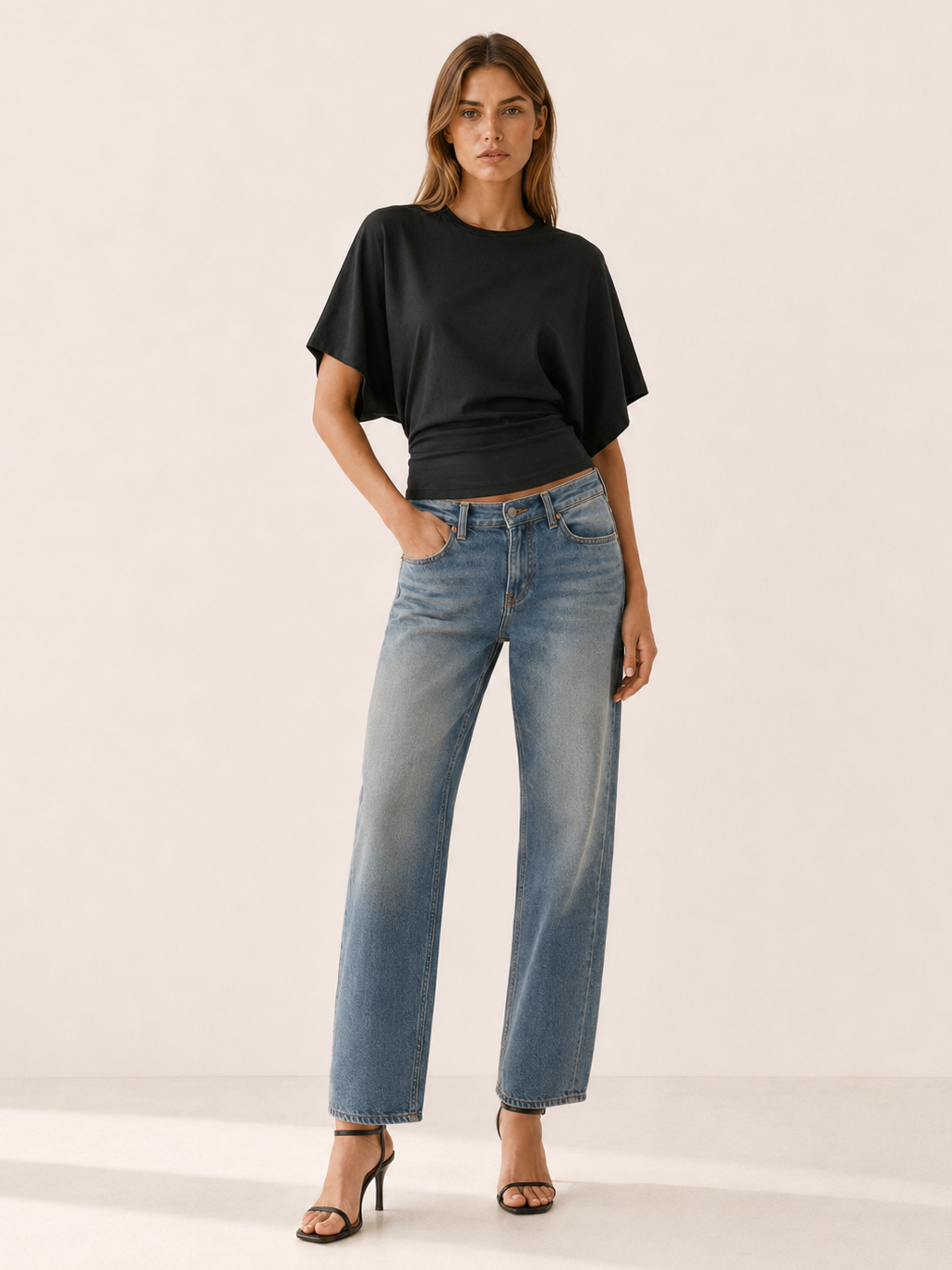 Helena | Women's Flared Sleeve Fitted Waist Top