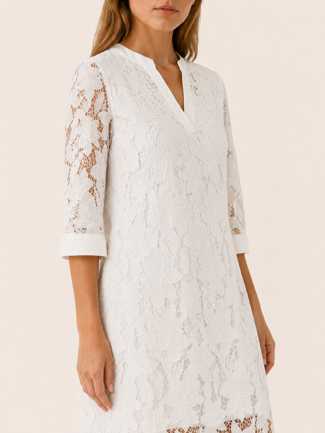 Holland | Embroidered Midi Dress with Detail Relaxed Fit