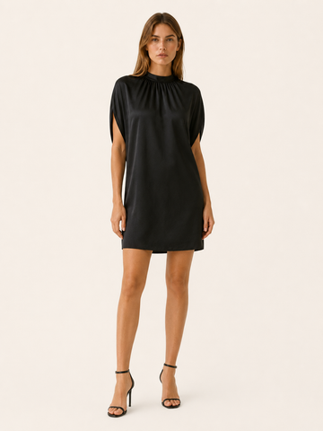 Hollis | Summer Figure Flattering Mini Dress with V Neck Lightweight