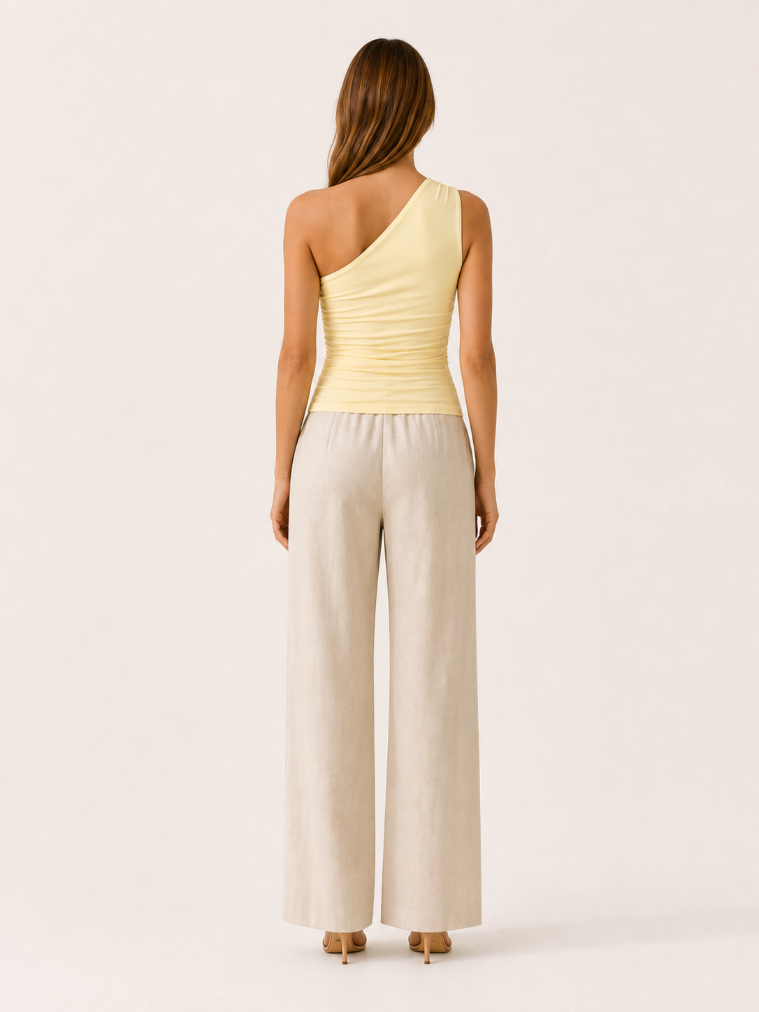 Ilyra | Women's One Shoulder Ruched Going Out Top