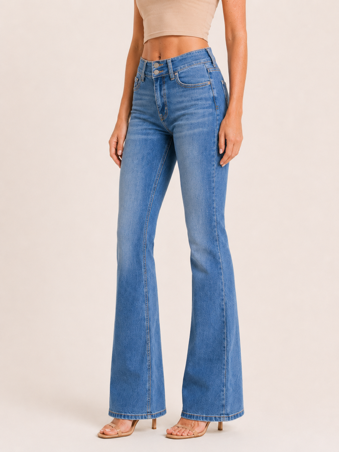 Issabela | Women's High Waisted Sculpted Flare Jeans
