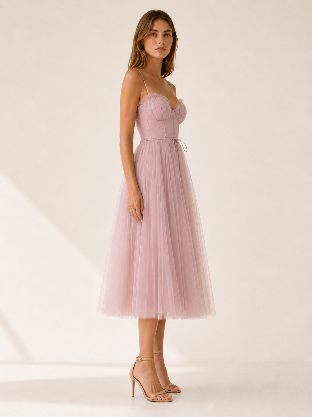 Jolene | Occasion Wear Midi Dress with Sweetheart Neck