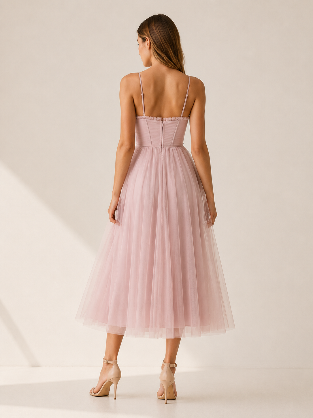 Jolene | Occasion Wear Midi Dress with Sweetheart Neck