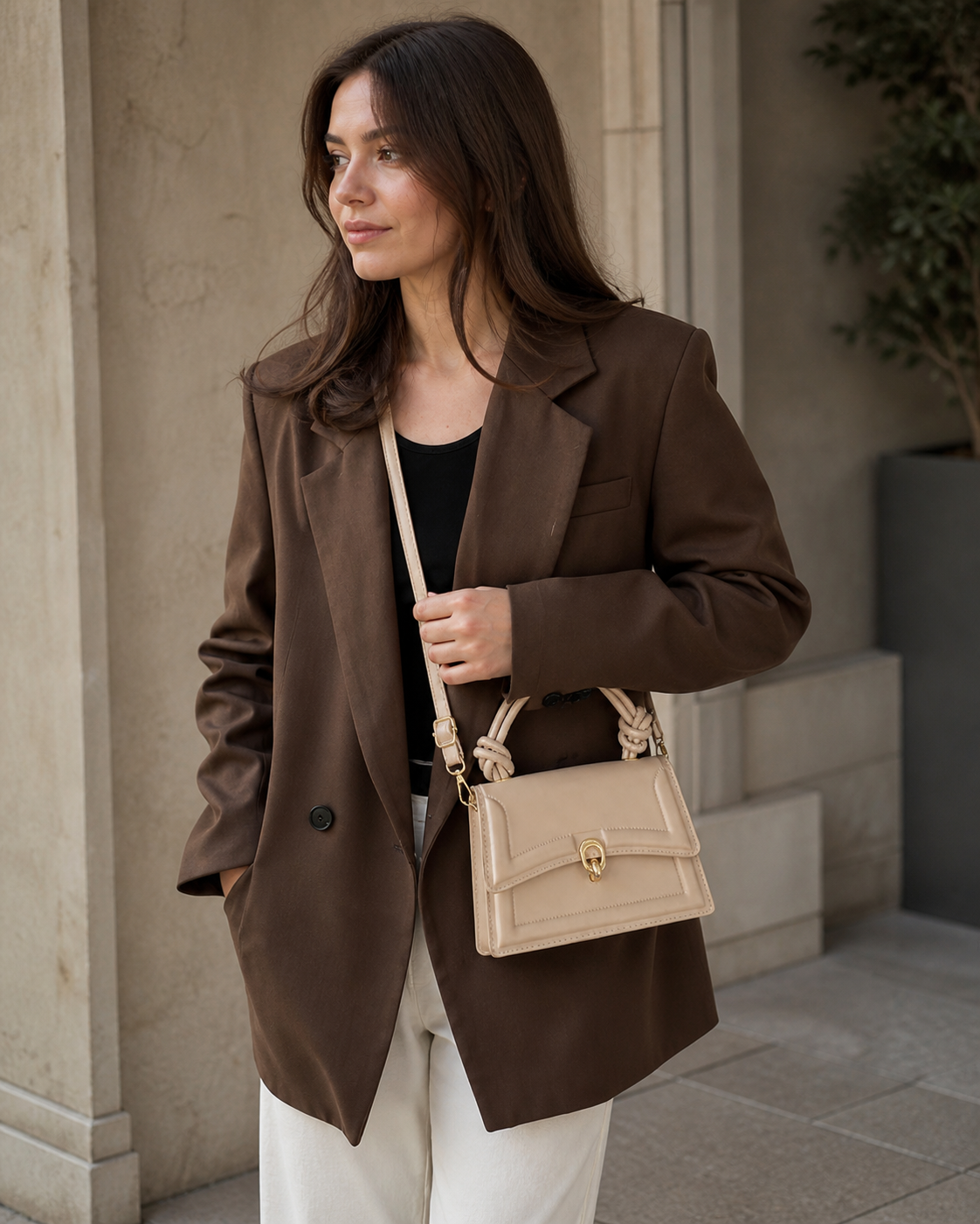 Junia | Women's Knotted Top Handle Crossbody Bag